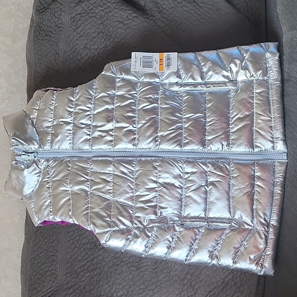 Silver Puffer vest